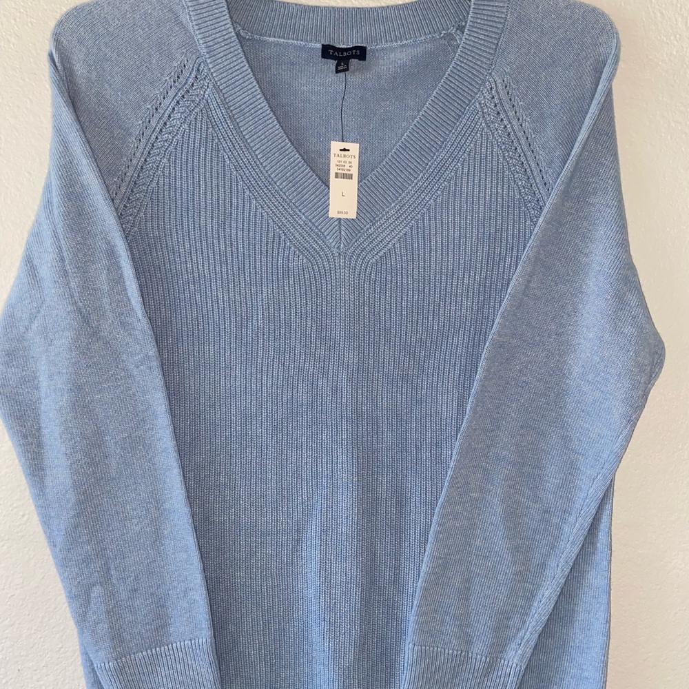 Talbots Light Blue Knit Sweater
